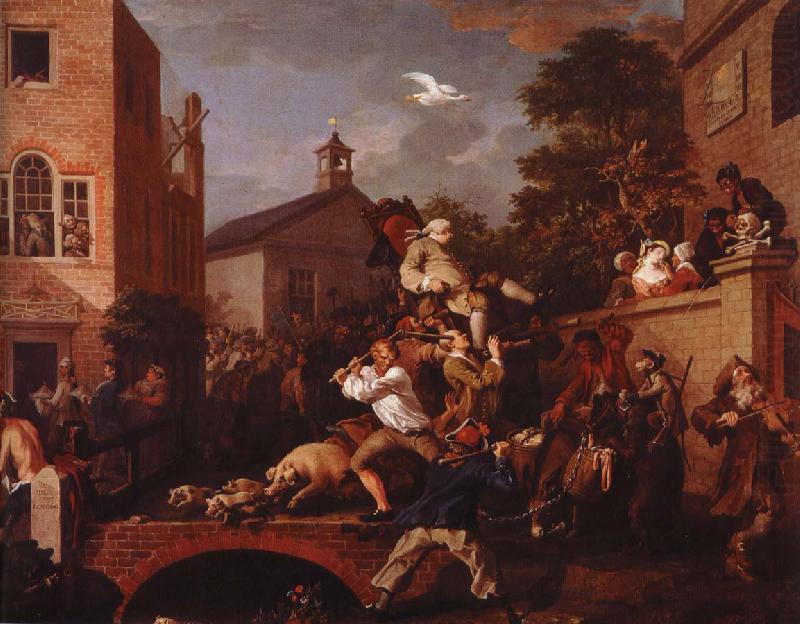 William Hogarth chairing the member china oil painting image